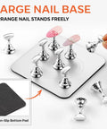Magnetic Nail Stand For Press On Nails With A Large Flat Metal Base That Holds Ten Tips At Once Stable Holders For Nail Art Practice