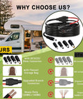 12 To 14AWG Solar Panel Cable 7Ft M C 4 To DC5521 With 8Mm 5.5 By 2.5Mm Or 3.5 By 1.35Mm Adapters next to RV highlighting features