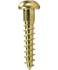 Top Shelf Heavy Duty Solid Brass Wood Screws Featuring Round Head Slotted Drive And Partially Threaded Design built tough, 1 inch long.