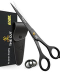 Six And A Half Inch Matte Black Luxury Hair Scissors Ultra Sharp Stainless Steel Barber Shears For Men Women And Kids Gift Box