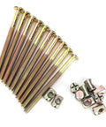 10 Pack M6 Barrel Bolt Nuts Set for Furniture Making and DIY, Cross Dowels for Beds Chairs Cribs shown in galvanized steel