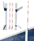 Portable Fiberglass Volleyball Antenna Set For Indoor And Beach Games With Foldable Poles And Hook And Loop Sleeves