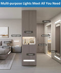 Under Cabinet Motion Sensor Lights 3 Pack Magnetic Rechargeable Bar Wireless Stick On Night Light installed in bedroom and bathroom