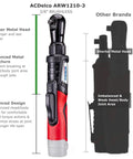 12V Cordless Brushless Ratchet Wrench 3 Eighths Inch Head 65 Ft Lbs Torque LED Work Light Built For Tight Spaces Bare Tool Only
