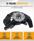 Front Left Steering Knuckle Assembly With Wheel Hub Bearing Direct Fit For 2004 To 2009 Lexus RX330 RX350 RX400h And Toyota Highlander Driver Side Replacement FWD And Hybrid Compatible