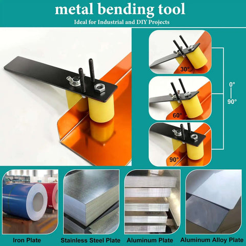 Heavy Duty Sheet Metal Bender Tool For Roofing Adjustable 0-90 Degree Roller Bender With Edge Roller and Bead Roller