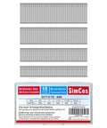 Rugged And Rock Solid 18 Gauge Brad Nails In Premium 304 Stainless Steel 900 Count Set shown in a packaging with various lengths.
