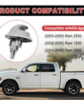 Sun Visor Retainer Clip For Dodge Ram 1500 2002 2005 And Ram 2500 3500 2003 2005 Replacement OE 1DC48TL2AA Gray displayed