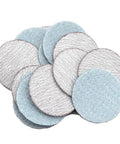 Kick Up Some Dust With These 1 Inch White Dry Sanding Discs Featuring Hook And Loop Backing For Easy Swapping Across 50 Pieces Ranging From 60 Grit Rough Grinding To 1000 Grit Smooth Finishing Perfect For Any DIY Or Pro Project Needing Serious Grip And - image of assorted 1 inch sanding discs.