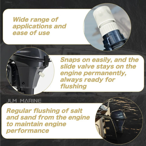Outboard Flush Kit For Mercury Suzuki Yamaha Universal Boat Motor Flush Adapter with hose quick connect and gasket