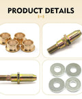 4 Piece Door Hinge Pin And Bushing Repair Kit For Chevrolet Full Size GMC Vehicles, Gold bushings, pins, washers shown