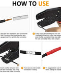Step-by-step guide for using Non Insulated Butt Connectors Kit 380Pcs Marine Grade Tinned Copper Seamless Barrel Crimp Splice Terminals.