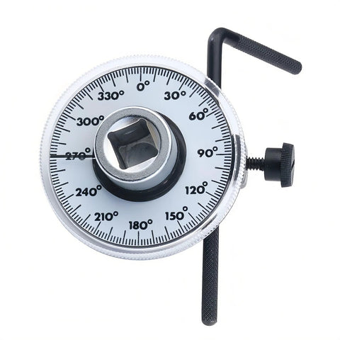MASITE PCWJ torque angle gauge, 1/2 in drive, front view with 360° rotation scale