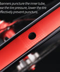Heavy Duty Bike Rim Liner Tape For Tubes And Rims Tough As Nails Puncture Protection Red Rim Tape With Universal Fit close-up