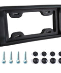 2.3 Inch Thick Rubber License Plate Bumper Guard with screws included, front bumper protector, universal fit, black rubber