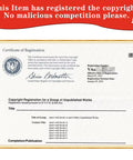 Certificate of Registration for 1086 Piece Glow In The Dark Stars And Moon Wall Decals Set For Ceiling And Walls Solar System Galaxy