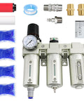 Heavy Duty One Half Inch NPT Three Stage Air Dryer With Auto Drain Water Separator For Air Compressors Pro Grade Filter System