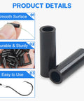 420 Piece Fishing Crimp Sleeves Kit With Copper Brass Single Barrel Crimping Sleeves Black Oxidized Finish Detail View