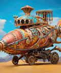 Airship Fantasy Puzzle For All Ages 14 And Up A Mind Boosting Jigsaw Gift For Beginners To Pros Chill Brain Vibes, vibrant airship model