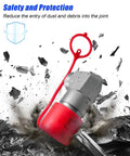 90 Degree Elbow Hydraulic Quick Connect Coupler Fittings 1/2 Inch Body Size To 3/8 Inch JIC Male Flat Face Skid Steer Couplings Set With Dust Cap