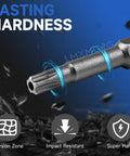 Close-up of 5 Point Security Torx Bit Set, 10 Pc Magnetic S2 Alloy Steel Driver Bits, One Quarter Inch Hex Shank TT8 to TT45, 50mm Length showing its durability.