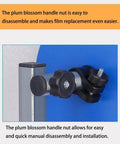 Heavy Duty Bubble Wrap Dispenser Stand With Reinforced Galvanized Steel Roll Holder, plum blossom handle nut for quick film replacement.