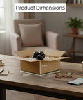 Eco Friendly Off White Plant Based Packing Peanuts Bulk Void Fill Padding For Fragile Moving Supplies Heavy Duty Cushion Material that shows a camera surrounded by packing peanuts in a box with dimensions.