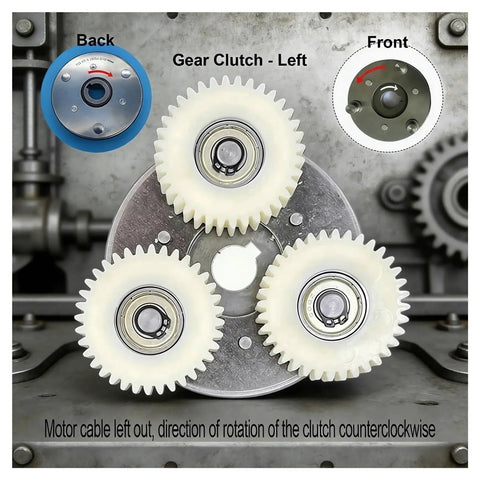 36T Solid Nylon Planetary Gear Set With 88mm Turn Clutch For E Bike Motor Clutch Kit Replacement Compatible With 500W 750W Hub Motors Left Gear Clutch Built Tough For Quiet Smooth Daily Rides