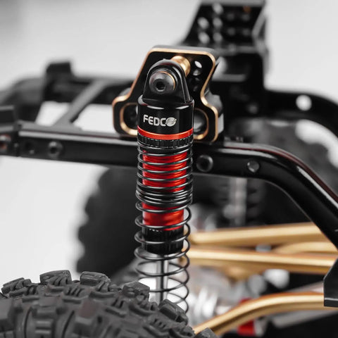51mm Oil Filled Dual Spring Shocks With CNC Long Threaded Dampers for 1/18 RC Crawler showing attachment detail