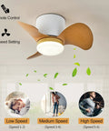 Low Profile Ceiling Fan With Lights And Remote 22 Inch Modern Reversible Multi Speed Flush Mount Ceiling Fan With 3 Color Temp LED