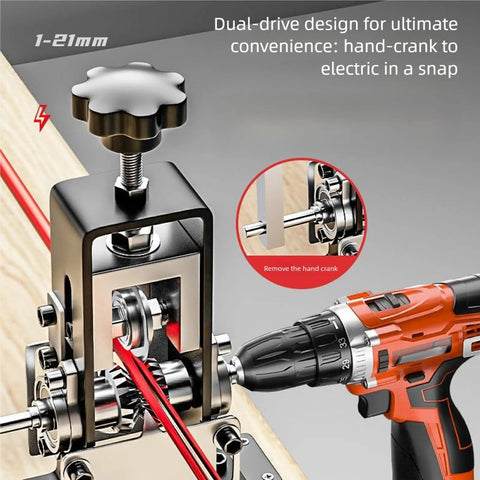 Fast And Easy Wire Stripping Tool For Scrap Copper And DIY Cables No Assembly Required Works With Drill 0.04 To 0.8 Inch Wire Range Replacement Blades Included Precision Hand Peeler For Cleaner Copper Recycling with drill attachment and metal frame