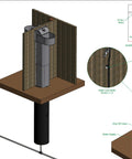 Heated Automatic Stall Waterer For Horses Forged In 304 Stainless Steel Wall Mounted With Quick Fill Valve and details of installation.