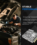 Mechanic working on F-Series truck showcasing Transmission Valve Body For Ford F Series Super Duty Trucks 6 7L 2011 2019 Replacement For 6R140 BCZ 7A100 B BCZ7A100B Delivers Smooth Shifts And Reliable Hydraulic Control For Heavy Duty Towing And Rough Roads