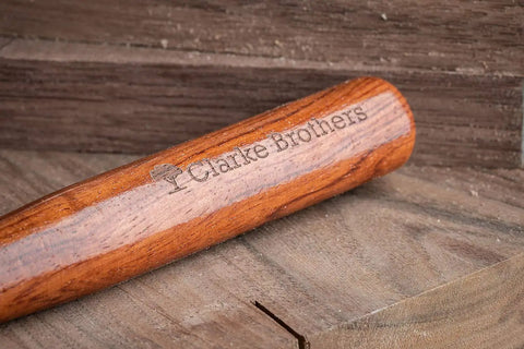 Premium Woodworking Marking Knife With Razor Sharp High Carbon Steel Blade And Durable Wooden Handle detail showing engraved handle.