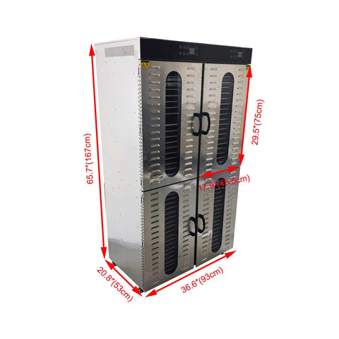 80 Layer Food Dehydrator Dryer Machine for Fruits Vegetables Meat Fish Herbs Nuts and More 6000W 220V stainless steel cabinet with dimensions