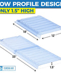 Magnetic Vent Extender for Under Furniture with Adjustable 17 to 33 Inch Length, showing low profile 1.5 inch design.