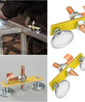 Upgrade Your Setup With This 2Pc Magnetic Welding Ground Clamp Kit Featuring Double Plus Single Magnet Heads For Super Strong Suction And Reliable Stability During Tough Welding Jobs, showcasing both double and single heads with copper and iron materials.