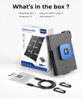 Ultra Light 25W Solar Panel Charger With USB A And USB C Ports Pocket Size Foldable Solar Panel and accessories