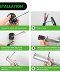 installation guide for Heavy Duty 7 Pin Round Trailer Connector Assembly for pickup trucks, showing wiring steps.
