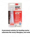 Adhesive Sealant 5200 Fast Cure for Boats & RVs, Permanent Waterproof Polyurethane Bonding and Sealing, White 3 fl oz Tube