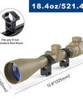 3-9x40 Rifle Scope With Red Green Illuminated Rangefinder Reticle, Waterproof And Fog Proof, Fits 11mm Free Mounts shown