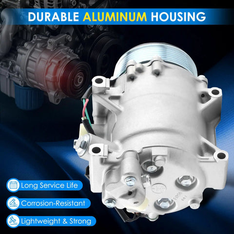 Grab This Straight Shooter Air Conditioning Compressor Swap For Honda Crv Civic Ilx Rdx 2.4L 2007 To 2015 Oem Fit 38810RWCA03 4920U1 with durable aluminum housing.