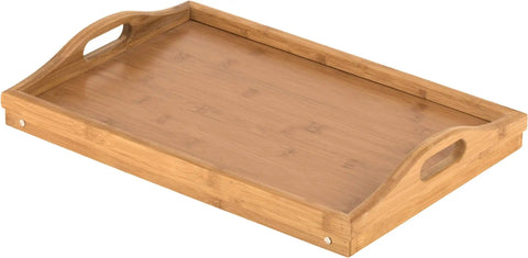 Premium Bamboo Bed Tray With Smart Foldable Legs And Secure Carry Handles, Smooth Laptop Desk For Morning Breakfast In Bed Or Lazy Couch Kickbacks, Essential Everyday Tool For Remote Work Grind Or Cozy Reading Hangouts
