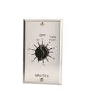 Spring Wound In Wall Twist Timer With Commercial Metal Plate, 30 Minute Auto Shutoff For Motors Or Lights, No Brainer Twist