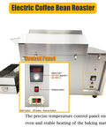 Industrial 55 Pound Coffee Bean Roaster Pro Grade Electric Stainless Steel Roaster Machine for Coffee and Nuts with control panel