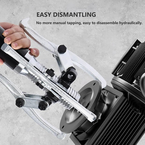 Beefy Hydraulic Puller Set 50T With 2-Jaw Or 3-Jaw Separator For Wheel Bearings And Brake Drums Horizontal Or Vertical Use Forged