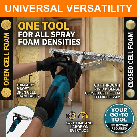 Heavy Duty Foam Planer Saw Works Like A Charm For Open Closed Cell Insulation Trimming With 1800W Motor, trimming foam effortlessly.