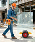 Heavy Duty Panel Dolly for Drywall and Stone Tiles 2204 Lb Capacity Two Wheel Hand Truck Cast Iron Frame Rustproof Welded Build for Glass Panels and Tile Installations with glass panel