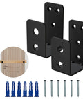 Built Tough 2x4 Door Barricade Brackets Set With Screws For Front Doors U Bracket Reinforcement Plates shown with installation example