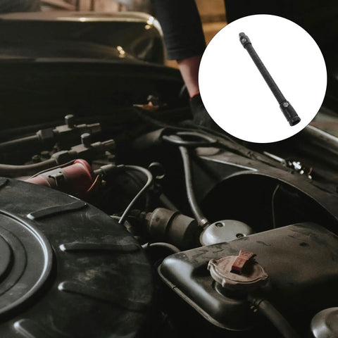 Flexible Socket Extension Sleeve Half Inch Drive Bendable Wrench Rod, 350mm Long for Automotive and Home Repair shown in use